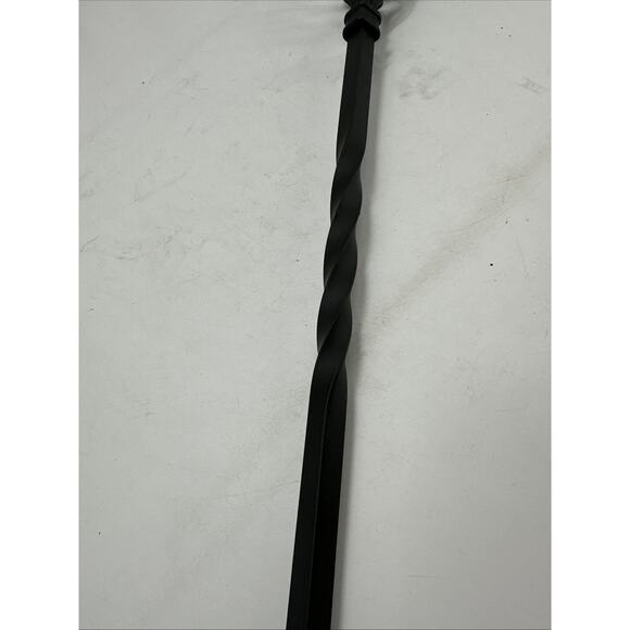 Lot Of 4 Black Wrought Iron Double Twist Basket Pin Top Balusters 44” x 1/2” {C5 - Picture 5 of 16